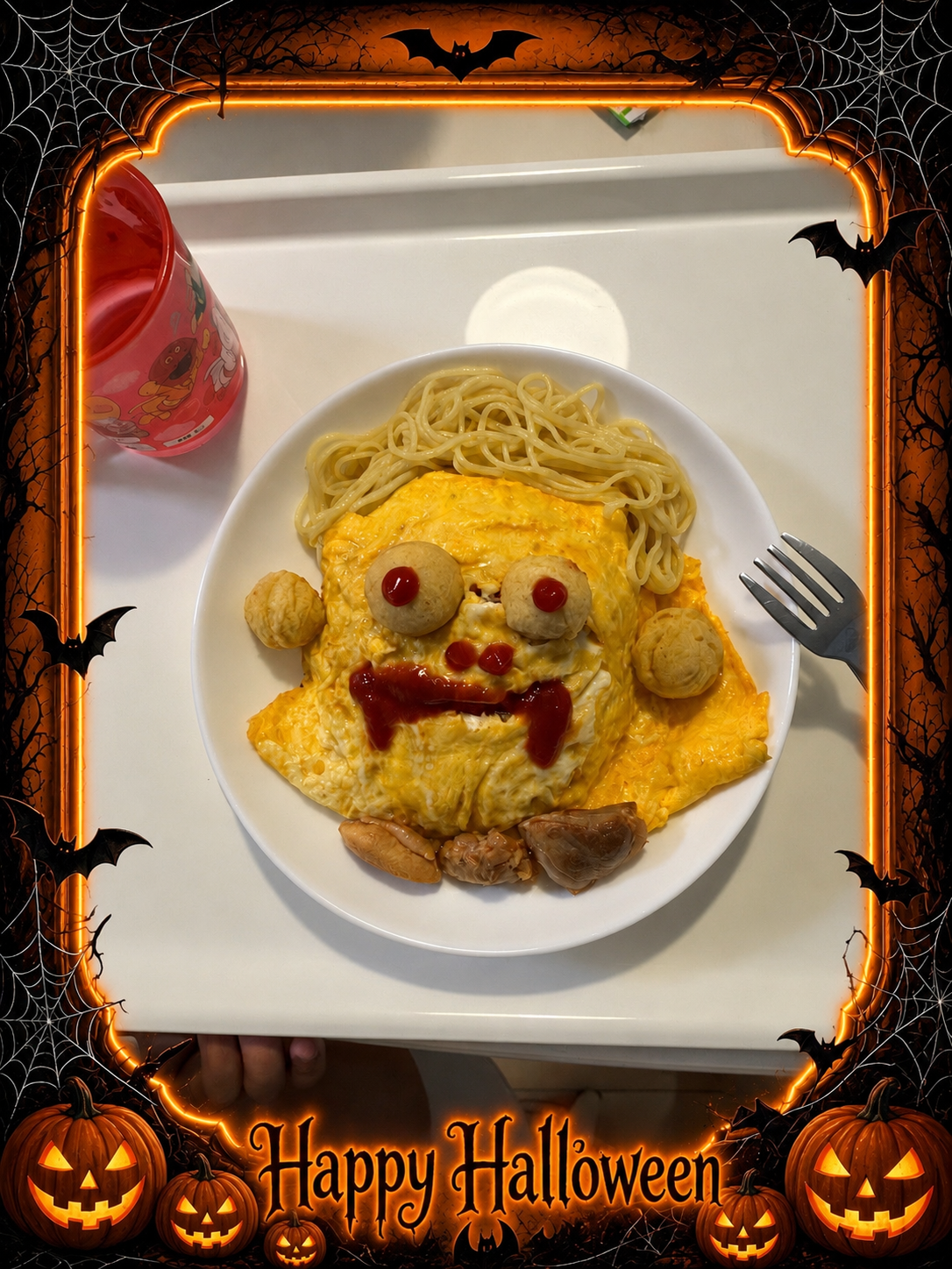 ☆ハッピーハロウィン！　ドラキュラオムライス☆